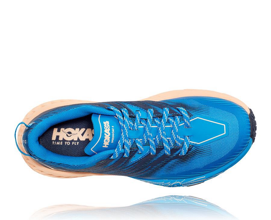 Hoka One One トレイルシューズ レディース 青 - スピードゴート4 - QY6452731